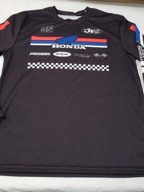 Honda JT Racing Men's Jersey Shirt Medium M Polyester Black New